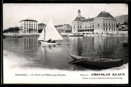 AK Neuchâtel, Le Port et l`Hôtel des Postes